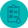 circle icon with clipboard and water drop